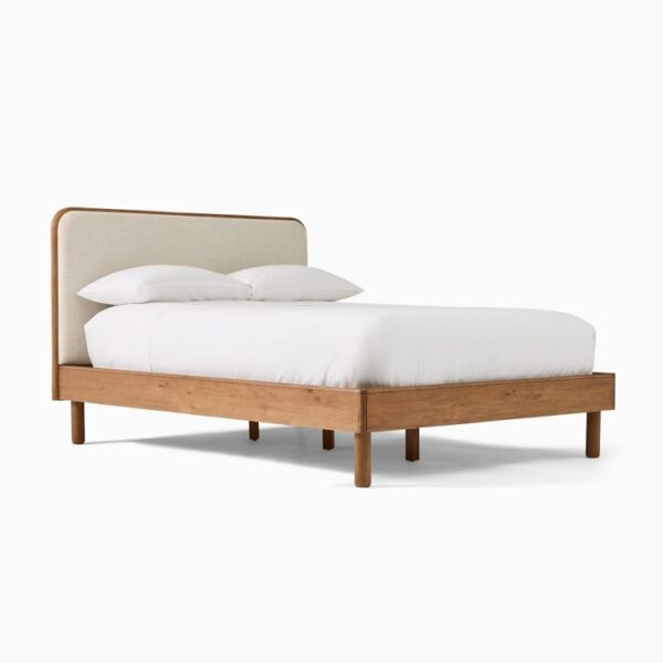 Upholstered Solid Wood Bed