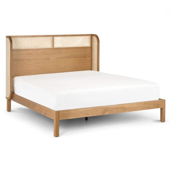 Wooden Rattan Bed
