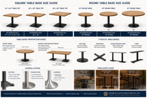 Read more about the article How to Pick the Right Table Base for Commercial Use
