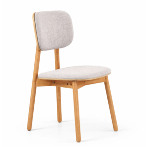 Niro Natural Wood with Off-White Seat Dining Chair