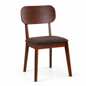 Riven Brown Wood with Dark Brown Seat Dining Chair