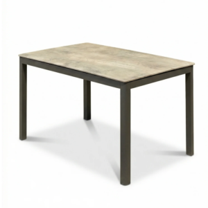 Yadu Dark Grey Outdoor Dining Table with Beige Top